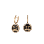 Moustache Black Onyx  Earrings