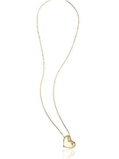 collana cuore con catena gioelle 18 kt