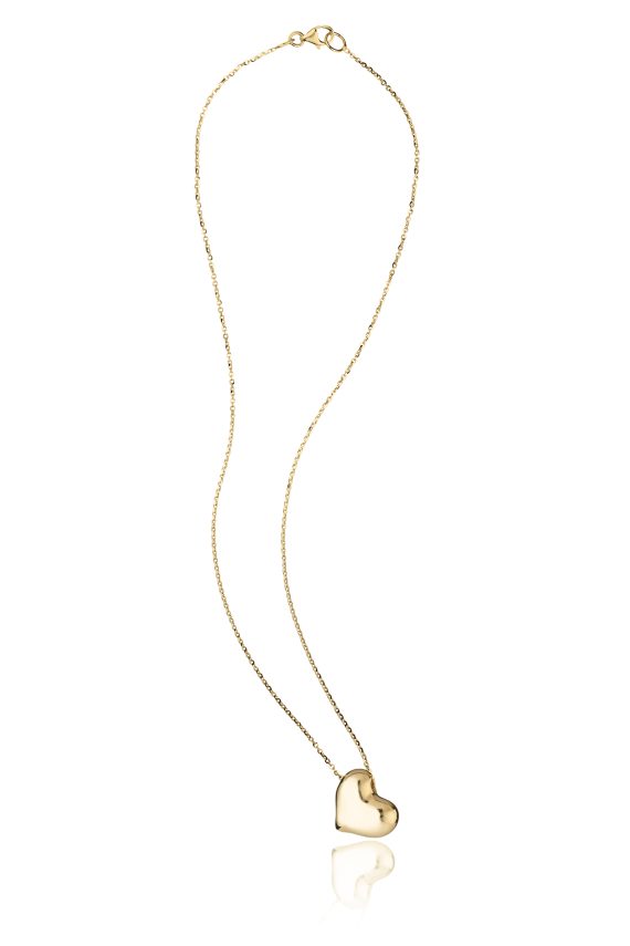 collana cuore con catena gioelle 18 kt